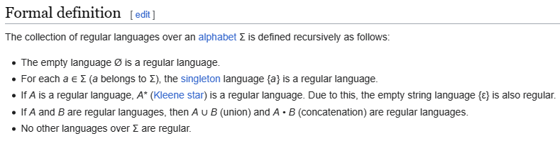 Regular Language Regular Language